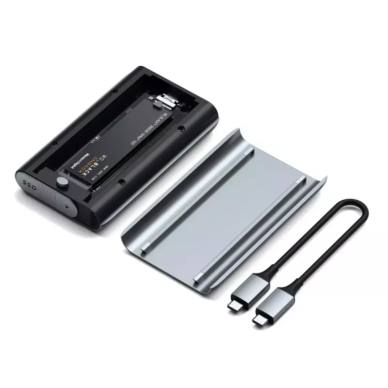 SSD-Gehäuse Satechi USB4 NVMe SSD Pro 4 TB 40 Gbit/s Grau Transparent