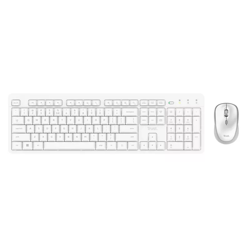 Trust Ody II Tastatur Maus included Home/Office RF Wireless German White