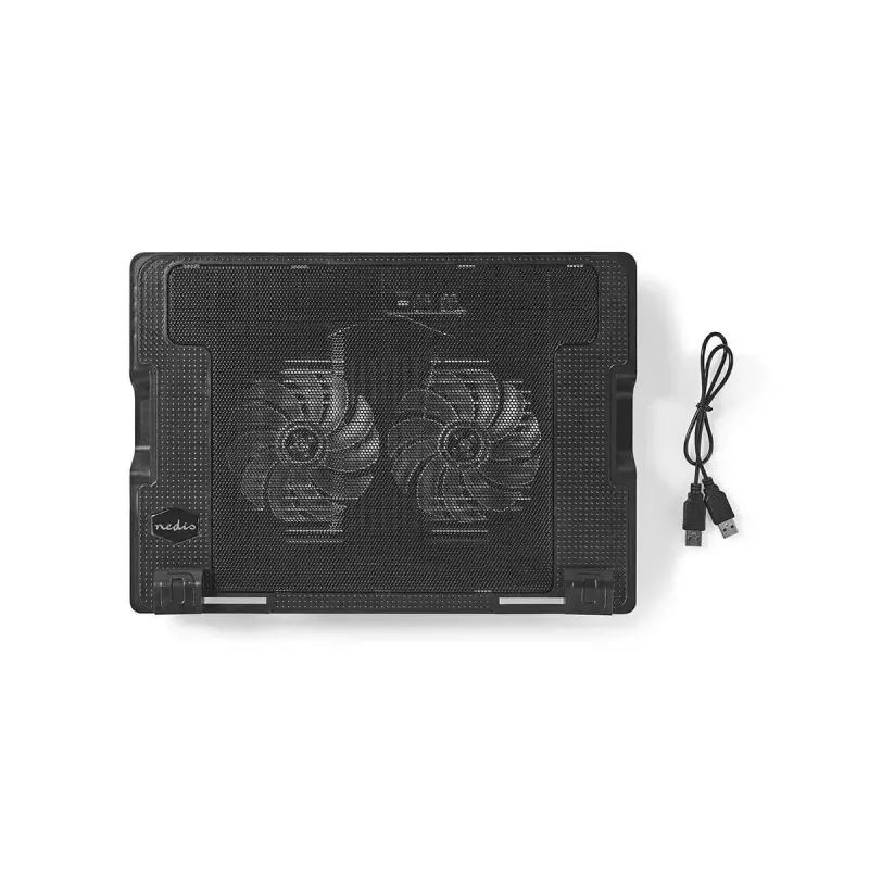 Laptop-Kühlpad Nedis NBCR200BK 2 Lüfter 14 cm Schwarz