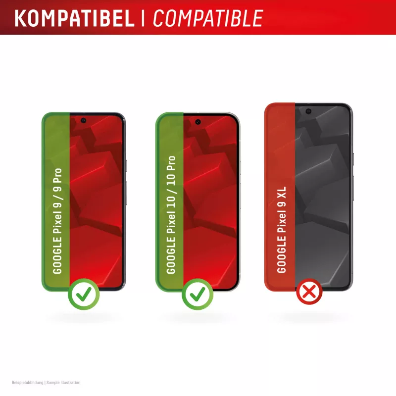 Displex Displayschutzfolie (10H) für Google Pixel 9, Pixel 9 Pro, Pixel 10, Pixel 10 Pro, Eco-Montagerahmen, kratzfest