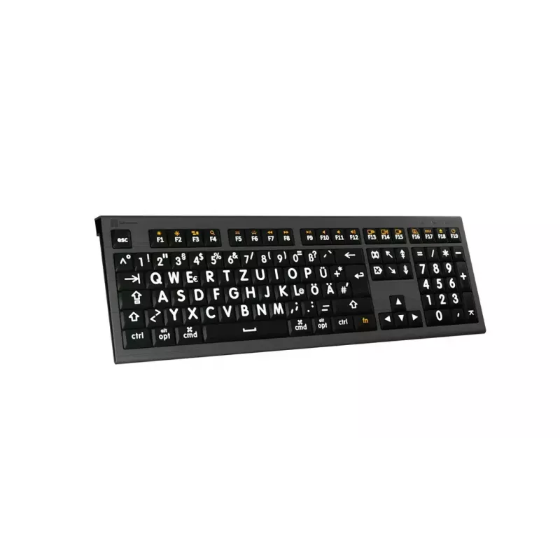 Logickeyboard LKB-LPWB-A2M-DE Tastatur Universal USB QWERTZ Deutsch Schwarz