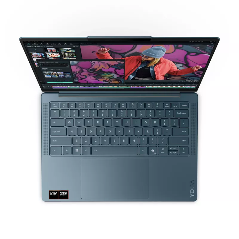 Lenovo Yoga Slim 7 14AKP10 Copilot+ PC AMD Ryzen™ AI 7 350 Laptop 35,6 cm (14 Zoll) 2.8K 16 GB LPDDR5-SDRAM 512 GB SSD Wi-Fi 7 (802.11be) Windows 11 Home Teal