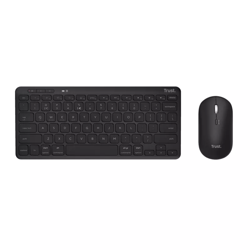 Trust Lyra Tastatur Maus enthalten Büro RF Wireless + Bluetooth QWERTZ Deutsch Schwarz