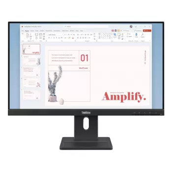 Lenovo ThinkVision E24-40 Monitor, 60,5 cm (23,8 Zoll), 1920 x 1080 Pixel, Full HD, LCD, 6 ms, Schwarz