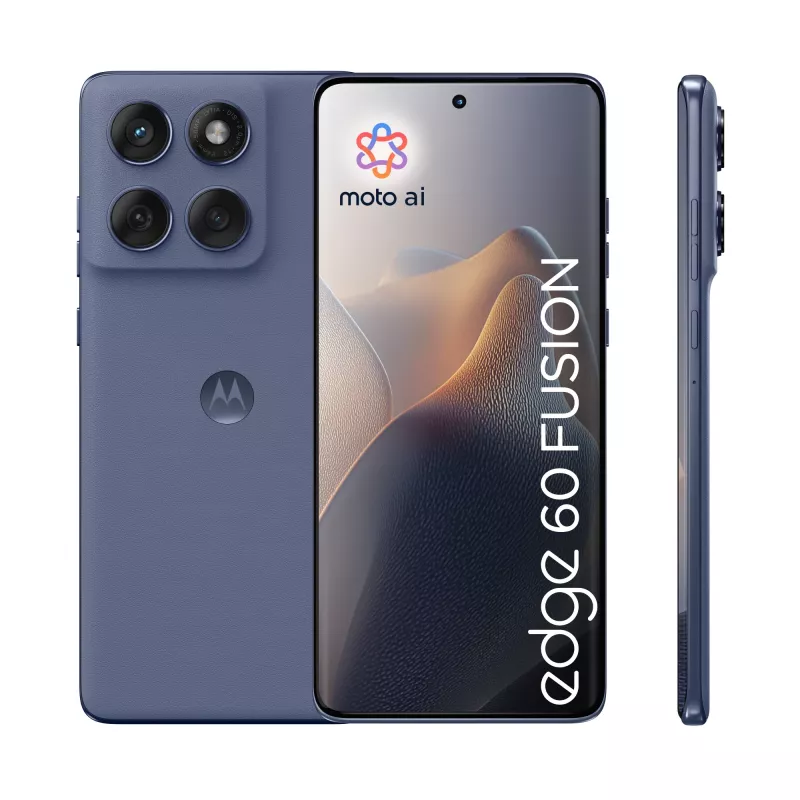 Smartphone Motorola edge 60 fusion — 6,67 Zoll OLED, MediaTek Dimensity 7300, 8 GB RAM, 256 GB, 50+13 MP, 5200 mAh, Dual SIM, Grau
