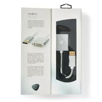 Nedis CCTB37250AL02 Videoadapterkabel 0,2 m DisplayPort DVI-D Silber