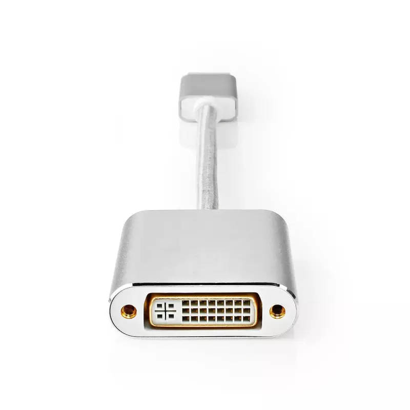 Nedis CCTB37250AL02 Videoadapterkabel 0,2 m DisplayPort DVI-D Silber