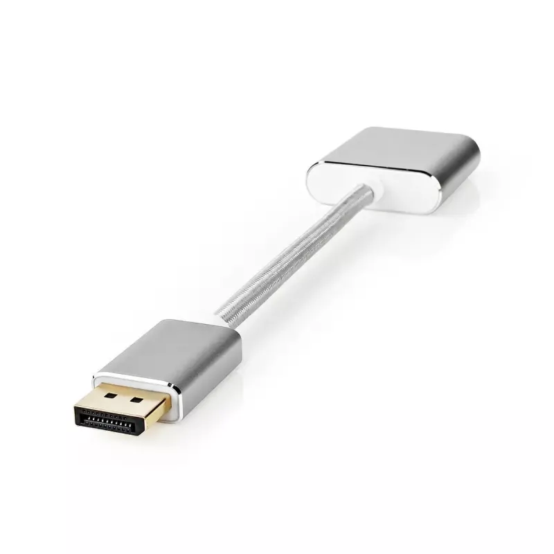 Nedis CCTB37250AL02 Videoadapterkabel 0,2 m DisplayPort DVI-D Silber