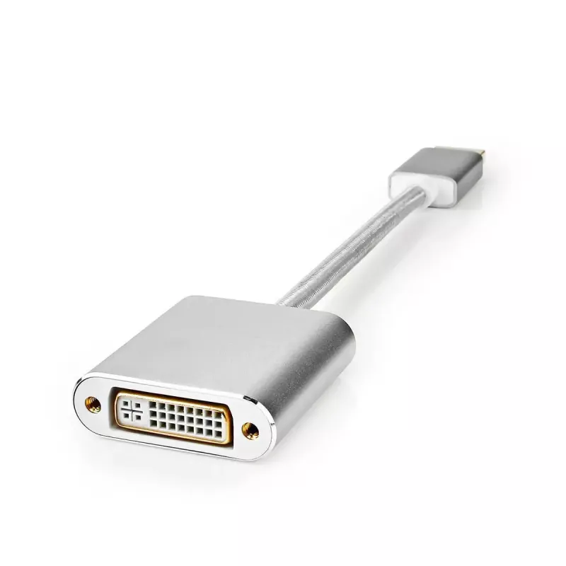 Nedis CCTB37250AL02 Videoadapterkabel 0,2 m DisplayPort DVI-D Silber