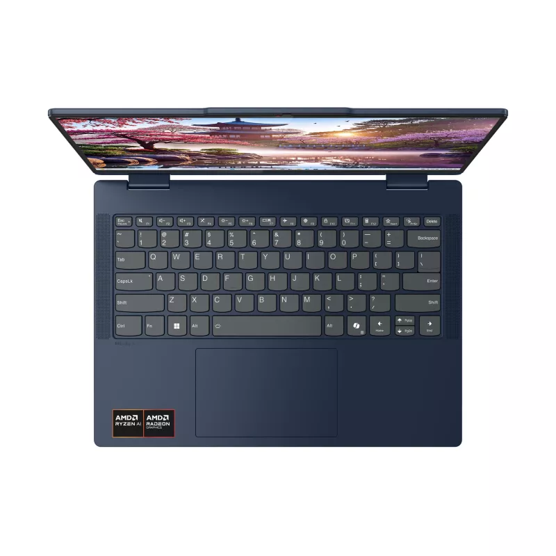 Lenovo IdeaPad 5 2-in-1 14AKP10 Copilot+ PC AMD Ryzen™ AI 7 350 Hybrid (2-in-1) 35,6 cm (14 Zoll) Touchscreen WUXGA 16 GB LPDDR5x-SDRAM 1 TB SSD Wi-Fi 7 (802.11be) Windows 11 Home Blau