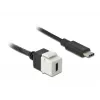 Keystone-Modul DeLOCK 86399 Flach Schwarz Weiß USB C
