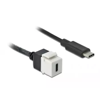Keystone-Modul DeLOCK 86399 Flach Schwarz Weiß USB C