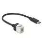 Keystone-Modul DeLOCK 86399 Flach Schwarz Weiß USB C