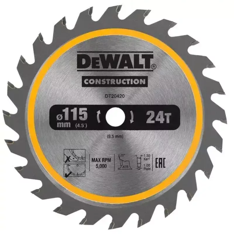 Kreissägeblatt DeWALT DT20420-QZ 11,5 cm für Holz