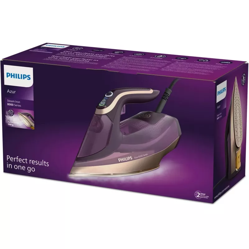 Dampfbügeleisen Philips DST8040/30 — 3000 W, 0,35 l Tank, SteamGlide Elite Bügelsohle, Vertikaldampf