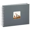 Hama Fine Art Fotoalbum Grau 50 Blatt 10 x 15 cm Spiralbindung
