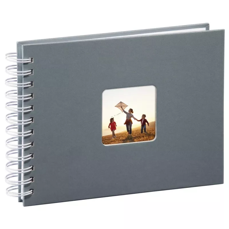 Hama Fine Art Fotoalbum Grau 50 Blatt 10 x 15 cm Spiralbindung
