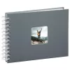 Hama Fine Art Fotoalbum Grau 50 Blatt 10 x 15 cm Spiralbindung