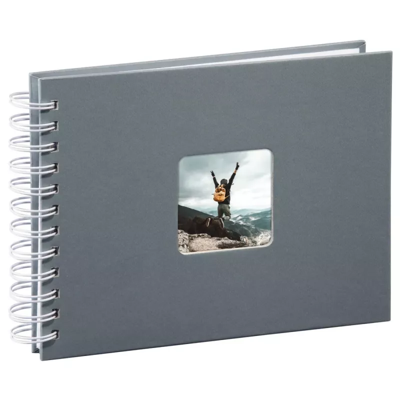 Hama Fine Art Fotoalbum Grau 50 Blatt 10 x 15 cm Spiralbindung