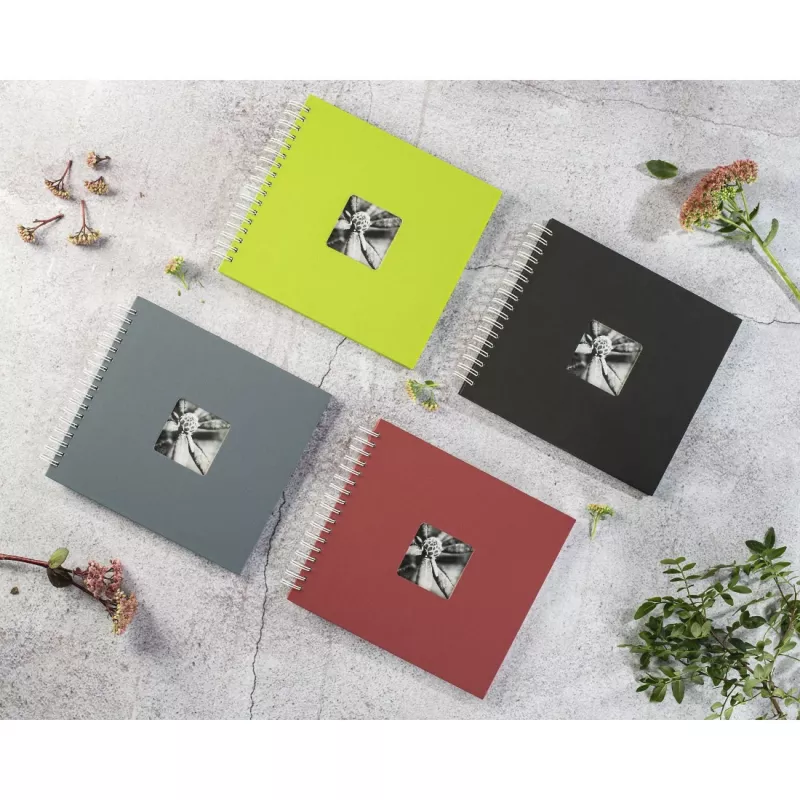 Hama Fine Art Fotoalbum Grau 50 Blatt 10 x 15 cm Spiralbindung
