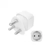 Hama 00223440 Netzstecker-Adapter Typ M Typ C (Eurostecker)+Typ F Weiß