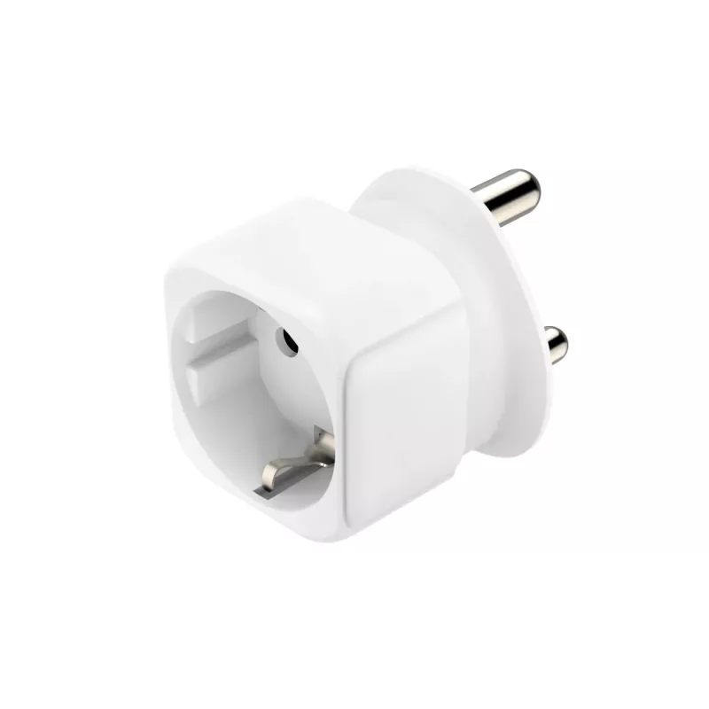 Hama 00223440 Netzstecker-Adapter Typ M Typ C (Eurostecker)+Typ F Weiß