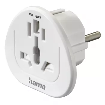 Hama 00223455 Netzstecker-Adapter Universal Weiß