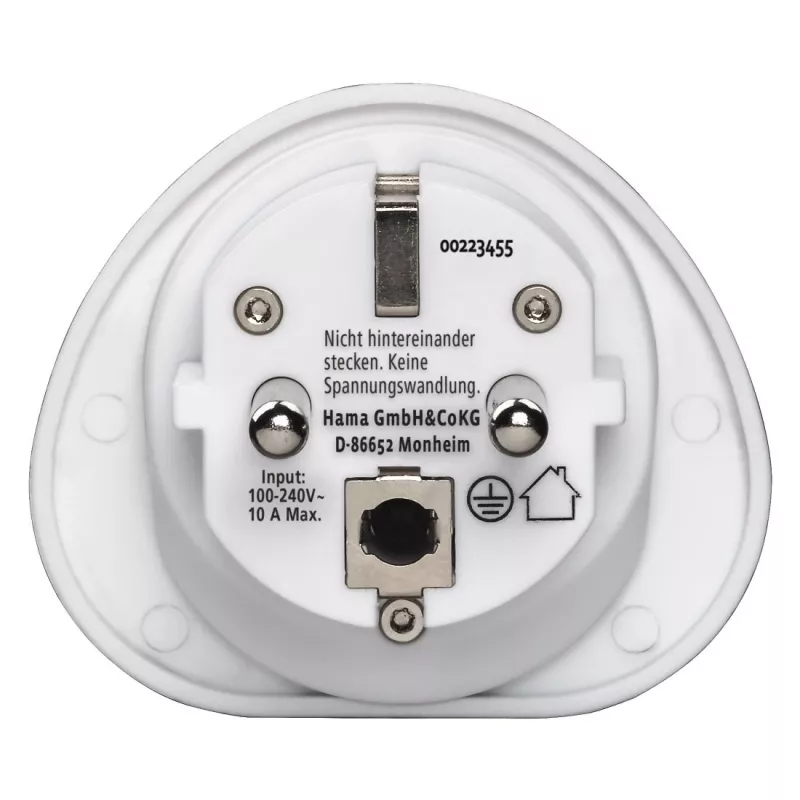 Hama 00223455 Netzstecker-Adapter Universal Weiß