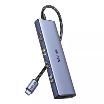 USB Type-C Hub UGREEN 20956A mit HDMI und USB 3.0, 5 Gbit/s, 4K 3840x2160, Silber
