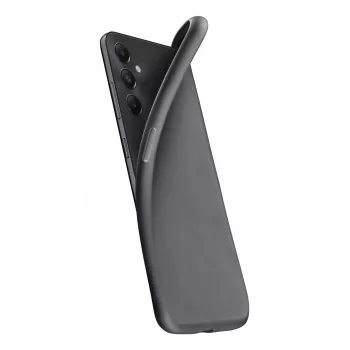 Cellularline Chroma - Galaxy A15 Farbige weiche Gummihülle, Cover, Samsung, A15 5G, 16,5 cm (6,5 Zoll), Schwarz