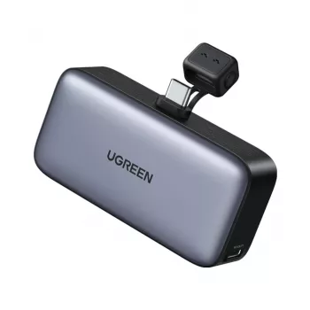 Powerbank UGREEN 35338, 5000 mAh, grau, tragbare Batterie für Smartphones, Ausgabe für ein Gerät