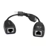 Techly IUSB-EXTENDTY5 Kabeladapter USB auf RJ-45 Schwarz