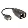 Techly IUSB-EXTENDTY5 Kabeladapter USB auf RJ-45 Schwarz