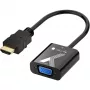 Techly Kabeladapter Konverter HDMI zu VGA Schwarz 0,1 m 1920x1200 60 Hz