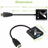 Techly Kabeladapter Konverter HDMI zu VGA Schwarz 0,1 m 1920x1200 60 Hz
