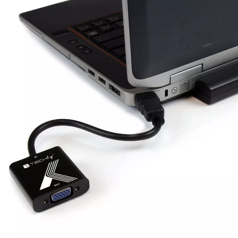 Techly Kabeladapter Konverter HDMI zu VGA Schwarz 0,1 m 1920x1200 60 Hz