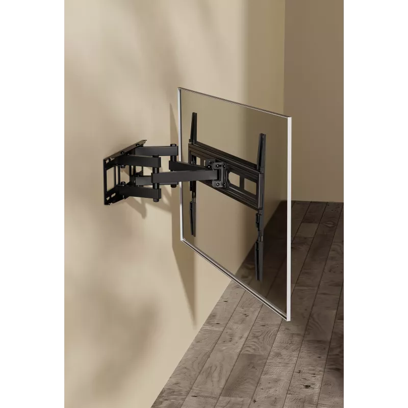 Manhattan TV & Monitor Halterung Wand Full Motion 1 Bildschirm 37-65 Schwarz VESA 100x100 bis 600x400mm Max 40kg