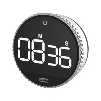 Digitaler Küchentimer Hama Rotation Schwarz Silber 100 min AAA