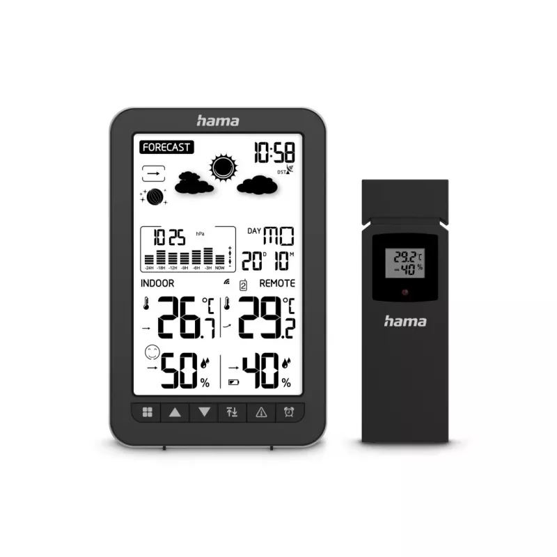 Hama Ko Samui Schwarz Batterie Innen-Außen-Thermometer-Hygrometer