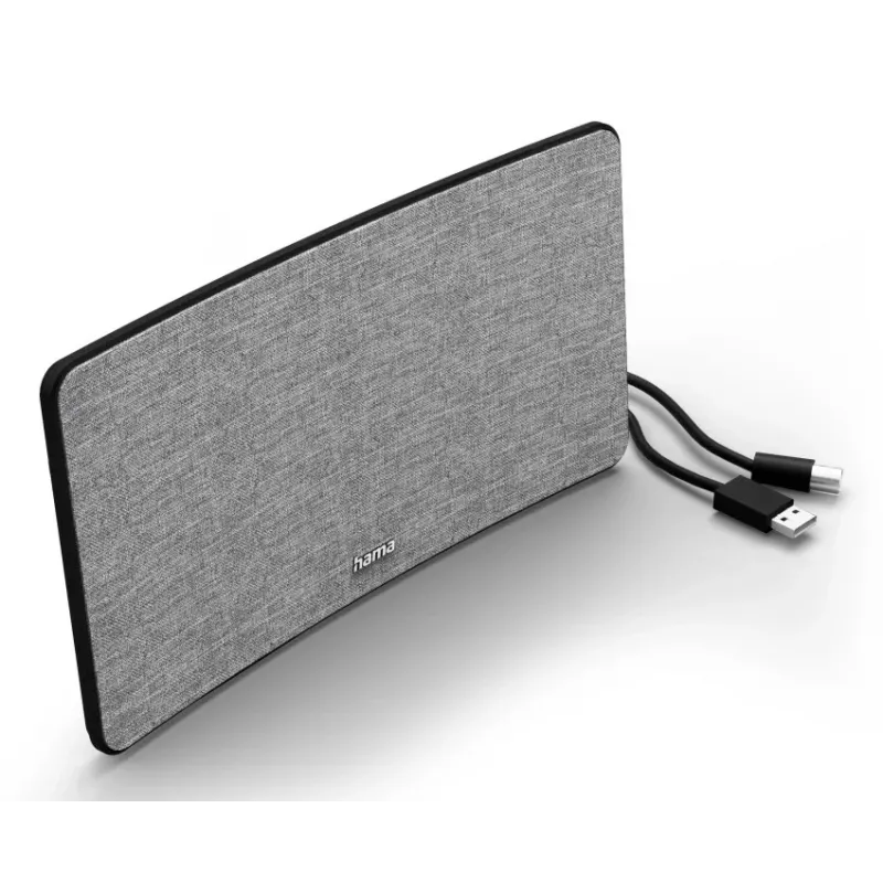 Indoor-TV-Antenne Hama Fabric Design schwarz grau USB 2 m