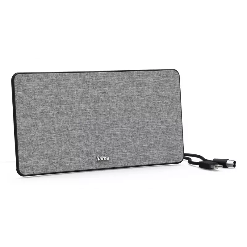 Indoor-TV-Antenne Hama Fabric Design schwarz grau USB 2 m