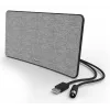 Indoor-TV-Antenne Hama Fabric Design schwarz grau USB 2 m