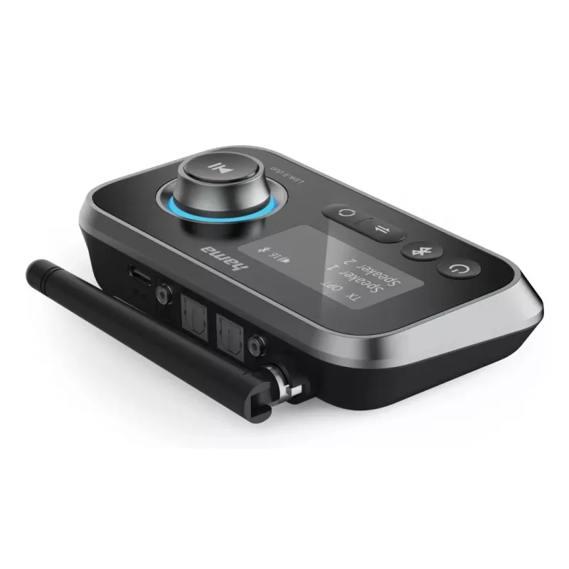 Drahtloser Audio-Transmitter/-Receiver HAMA Link.it duo 3,5 mm, Bluetooth, 10 m Reichweite, USB-betrieben, schwarz
