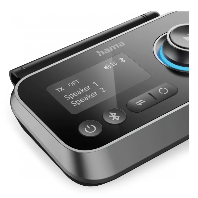 Drahtloser Audio-Transmitter/-Receiver HAMA Link.it duo 3,5 mm, Bluetooth, 10 m Reichweite, USB-betrieben, schwarz