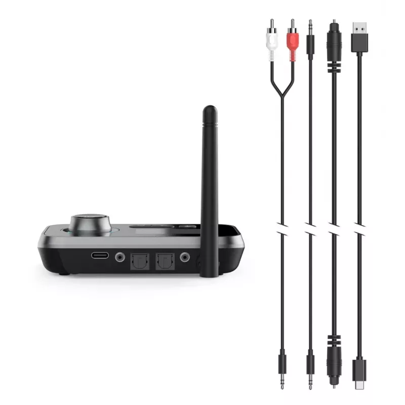 Drahtloser Audio-Transmitter/-Receiver HAMA Link.it duo 3,5 mm, Bluetooth, 10 m Reichweite, USB-betrieben, schwarz