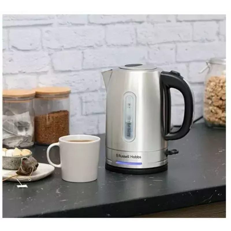 Wasserkocher Russell Hobbs 1,7 l 2400 W Edelstahl, Wasserstandsanzeige, 360°-Basis