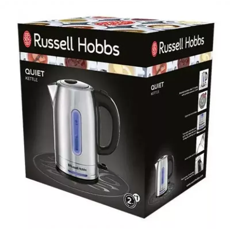 Wasserkocher Russell Hobbs 1,7 l 2400 W Edelstahl, Wasserstandsanzeige, 360°-Basis