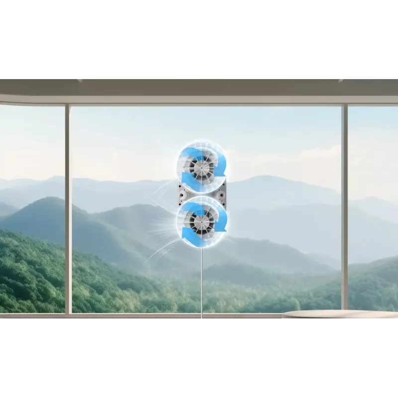 Fensterreinigungsroboter HUTT DDC56 elektrischer Fensterreiniger Weiß