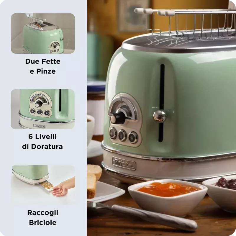 Ariete 0155/04 6 2 Scheiben 810 W Grün