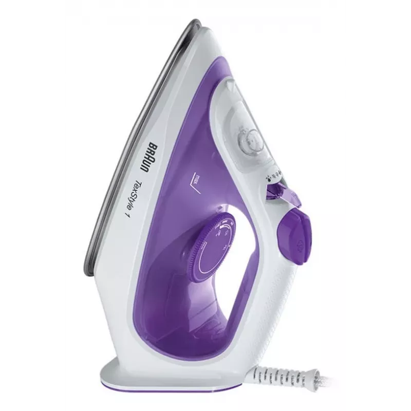 Braun TexStyle 1 SI 1080 Dampfbügeleisen Keramiksohle 2000 W Schwarz, Lila
